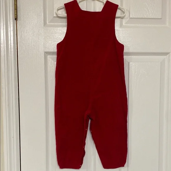 24M Red Gingerbread Overalls - Picture 3 of 6